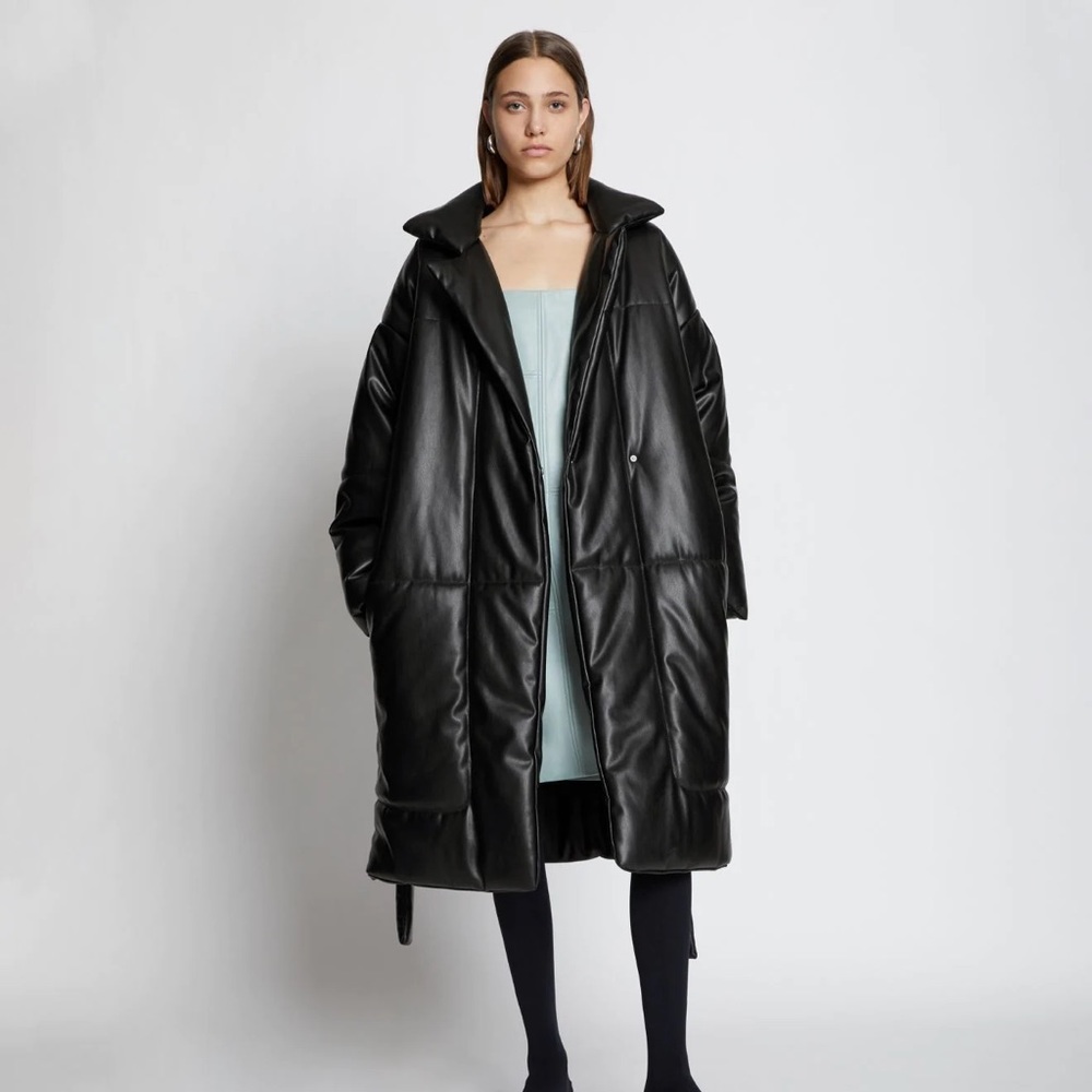 PROENZA SCHOULER Faux Leather Puffer Coat